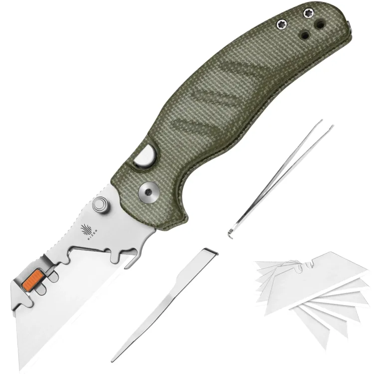 Нож Kizer C01C Uti 2 сталь SK5 рукоять Green Micarta