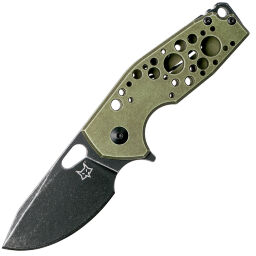 Нож FOX Suru Blackwash сталь N690 рукоять Green Aluminium (FX-526 ALG)
