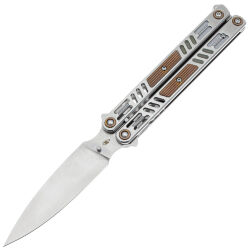 Нож-бабочка Reptilian Стикс-01 сталь D2 рукоять Steel/Bronze aluminium