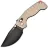 Нож CJRB Doubletap PVD сталь D2 рукоять Desert Tan G10