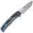 Нож Reate GTR satin сталь M390 рукоять beadblast Titanium/Zirconium/Blue clip