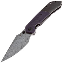 Нож Kansept Fenrir сталь Damascus рукоять Purple Micarta/Blackwash Titanium