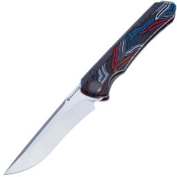 Нож Maxace Kestrel cталь M390 рукоять Damascus G10/Titanium/Flamed spacer