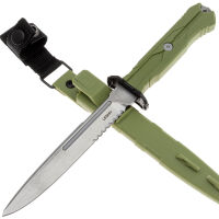 Нож Mr.Blade Leshiy serrated stonewash сталь AUS-8 рукоять OD Green Elastron
