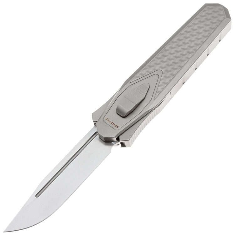 Нож Remette Swordfish Clip Point сталь M390 рукоять Sandblast Titanium/Colored CF (ZL101B3)