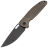 Нож Artisan Cutlery Satyr blackwash сталь S90V рукоять Brown Titanium