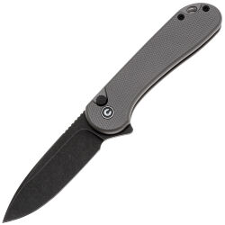 Нож CIVIVI Elementum II Button Lock blackwash сталь Nitro-V рукоять Diamond Gray Alum (C18062PD-1)
