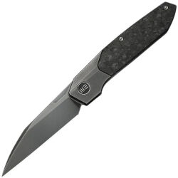 Нож WE Knife Brr15 polished gray сталь M390 рукоять Gray Titanium/Shredded CF (WE24007-3)