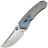 Нож Maxace BlackLight-02 сталь M390 рукоять Beadblast/Blue Titanium