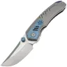 Нож Maxace BlackLight-02 сталь M390 рукоять Beadblast/Blue Titanium