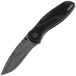 Нож Kershaw Blur сталь Damascus рукоять Black Aluminium/Trac-Tec (1670BLKDAM)