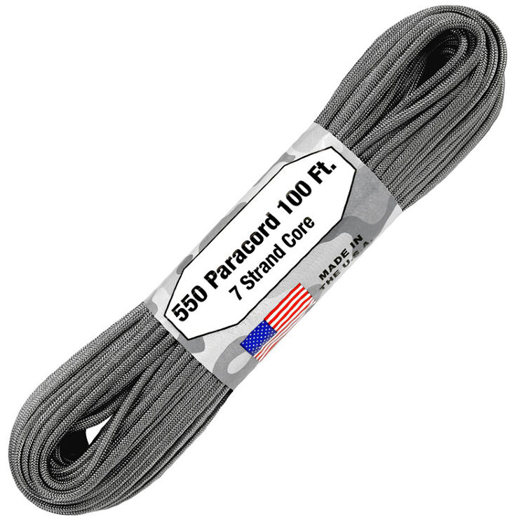 Паракорд Atwoodrope 550 Parachute Cord graphite 30м (США)