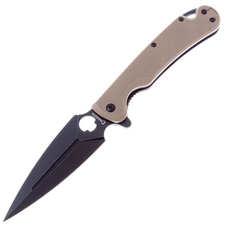 Нож Daggerr Arrow Flipper Black сталь D2 рукоять Tan G10