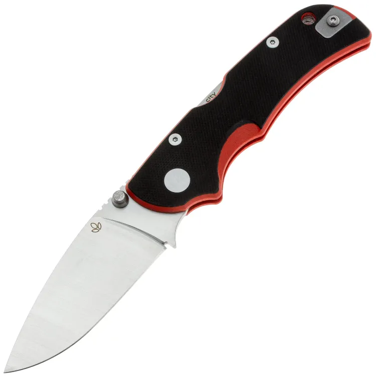 Нож Manly City сталь 14C28N рукоять Black/Red G10