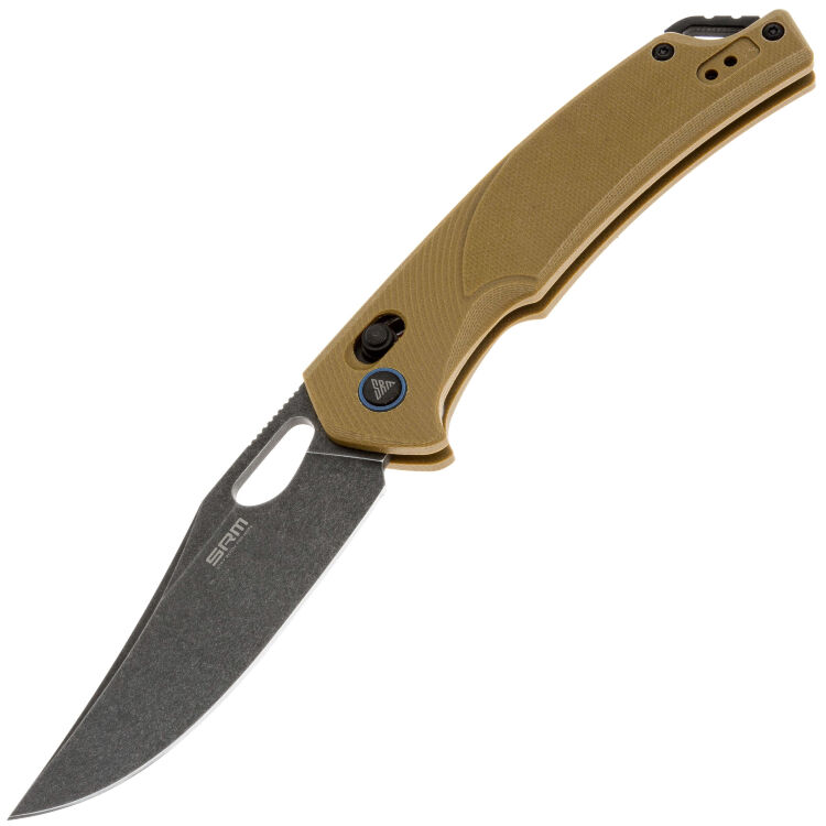 Нож SRM Retreiver blackwash сталь D2 рукоять Coyote G10 (9201-GW)