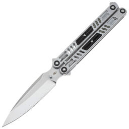 Нож-бабочка Reptilian Стикс-02 сталь D2 рукоять Steel/Black aluminium
