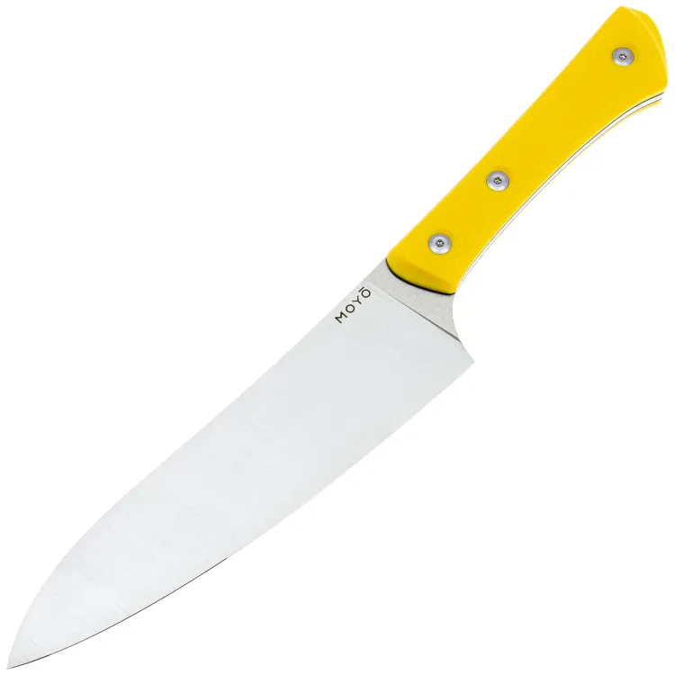 Нож кухонный MOYO Такена Шеф 165 сталь AR-RPM9 рукоять Yellow G10-extra