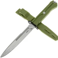 Нож Mr.Blade Leshiy stonewash сталь AUS-8 рукоять OD Green Elastron