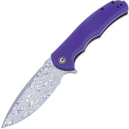 Нож CIVIVI Praxis сталь Damascus рукоять Purple G10 (C803DS-2)