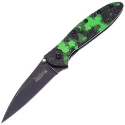 Нож Kershaw Leek Blackwash сталь 14C28N рукоять Digital Green Aluminium (1660DGRN)