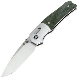 Нож QSP Vault satin сталь 14C28N рукоять Aluminum/Green Micarta (QS157-B1)