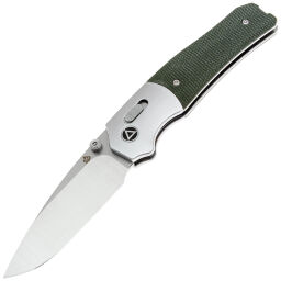 Нож QSP Vault satin сталь 14C28N рукоять Aluminum/Green Micarta (QS157-B1)