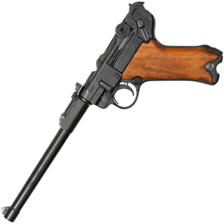 Макет пистолет Люгер P08 DE-M-1145 1917г деревянная рукоять (Denix)