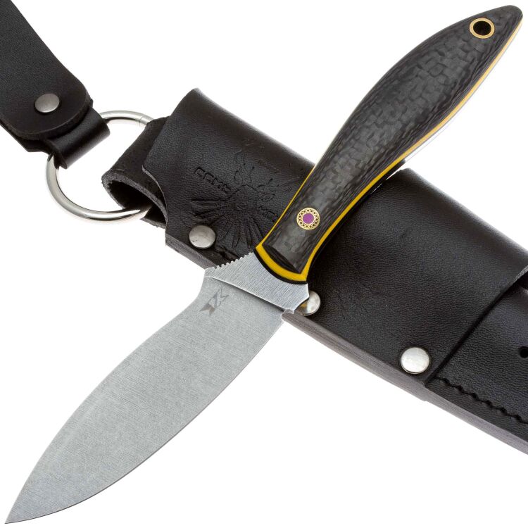 Нож 7 Ножей Канадец BR сталь PGK рукоять Yellow G10/Carbon Fiber