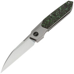 Нож WE Knife Brr15 satin сталь M390 рукоять Gray Titanium/Jungle Wear FatCarbon (WE24007-4)
