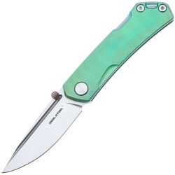 Нож Real Steel Luna Maius сталь N690 рукоять Spring Green Titanium (7094)