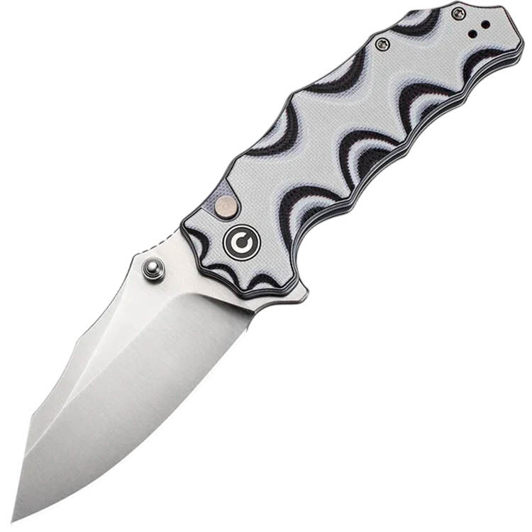 Нож CIVIVI Natterjack satin сталь 14C28N рукоять White/Black G10 (C24028-3)