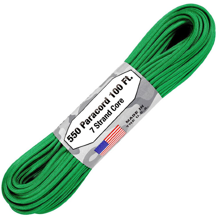 Паракорд Atwoodrope 550 Parachute Cord green 30м (США)