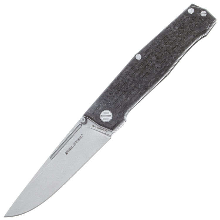 Нож Real Steel Rokot stonewash сталь S35VN рукоять Carbon Fiber (7641CS)