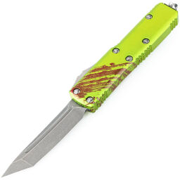 Нож Microtech UTX-85 T/E stonewash сталь Elmax рукоять Zombie Green Aluminum (233-10Z)