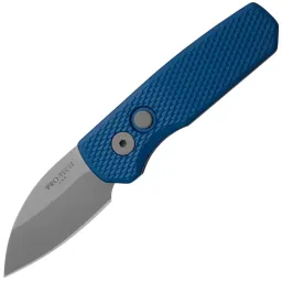 Нож Pro-Tech Runt 5 Wharncliffe stonewash сталь CPM-20CV рукоять Textured Blue Aluminium