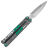 Нож-бабочка Reptilian Стикс-03 сталь D2 рукоять Steel/Green aluminium