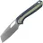 Нож Vosteed Kroc 329 stonewash сталь S35VN рукоять Dark slate Blue Aluminum/GID G10