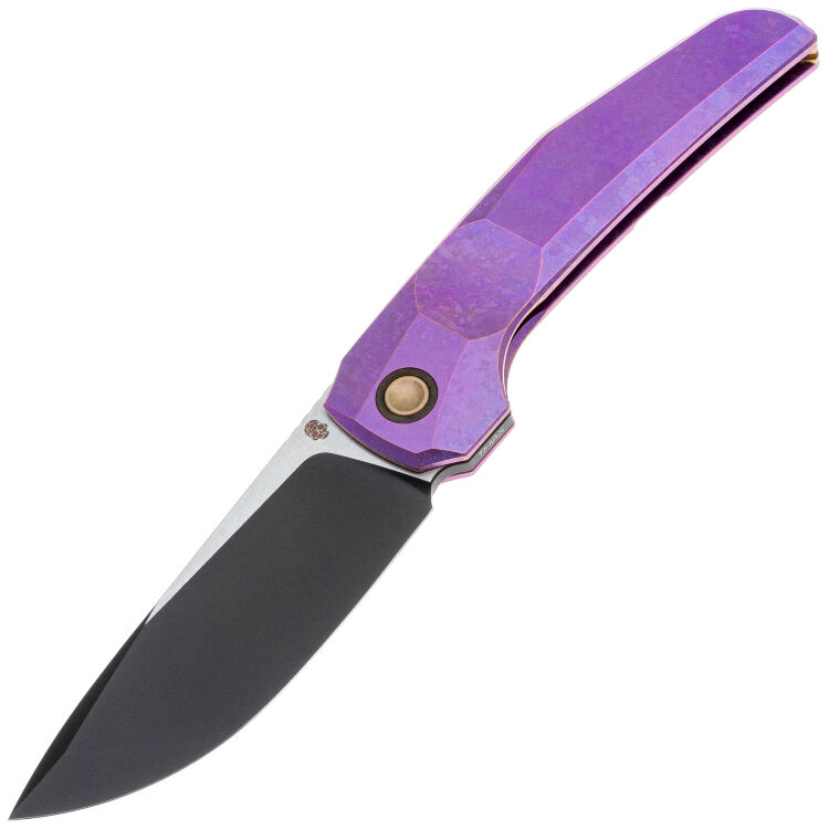 Нож Dyag/TuoTown FCF DLC сталь Tmax рукоять Purple Crystal Titanium