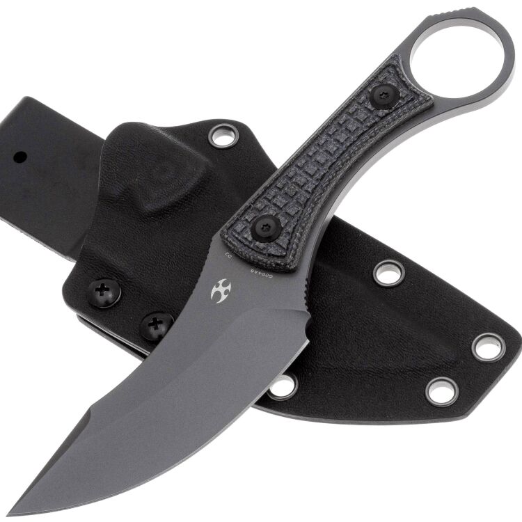 Нож Kansept Niko black сталь D2 рукоять Black Micarta