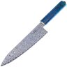 Нож кухонный Xin Cutlery Chef сталь Damascus рукоять Blue Maple Burl Wood/Brass (XC132)