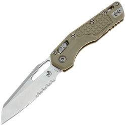 Нож Microtech MSI Ram-Lok PS stonewash сталь M390MK рукоять Tan Frag G10 (210-11FRGTTA)