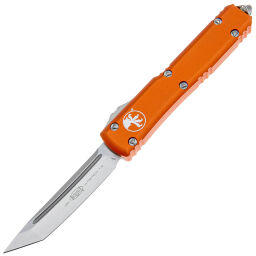 Нож Microtech Ultratech T/E Stonewash сталь M390 рукоять Orange Aluminum (123-10OR)