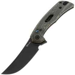 Нож Reate PL-7 black PVD сталь Nitro-V рукоять Green/Black Micarta