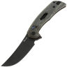 Нож Reate PL-7 black PVD сталь Nitro-V рукоять Green/Black Micarta