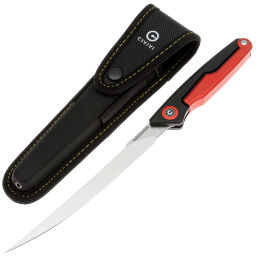 Нож CIVIVI Shawka satin сталь 14C28N рукоять Black/Red Aluminum (C22029B-1)