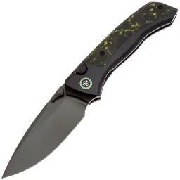 Нож Remette Steed DLC сталь M390 рукоять Black Titanium/Black-Yellow Carbon Fiber (RTWS-BH)