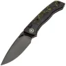 Нож Remette Steed DLC сталь M390 рукоять Black Titanium/Black-Yellow Carbon Fiber (RTWS-BH)