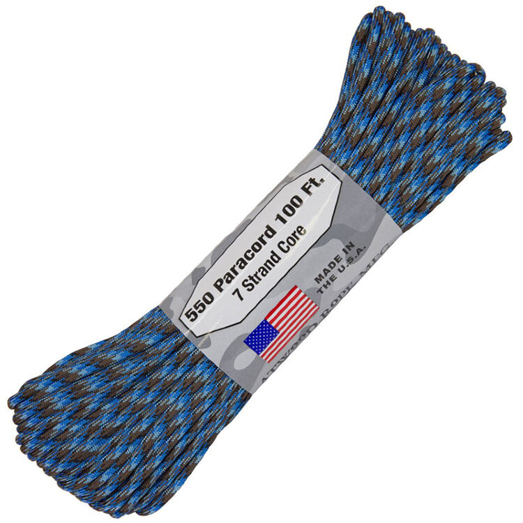 Паракорд Atwoodrope 550 Parachute Cord abyss 30м