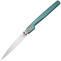 Нож CJRB Lanky сталь AR-RPM9 рукоять Blue Aluminum