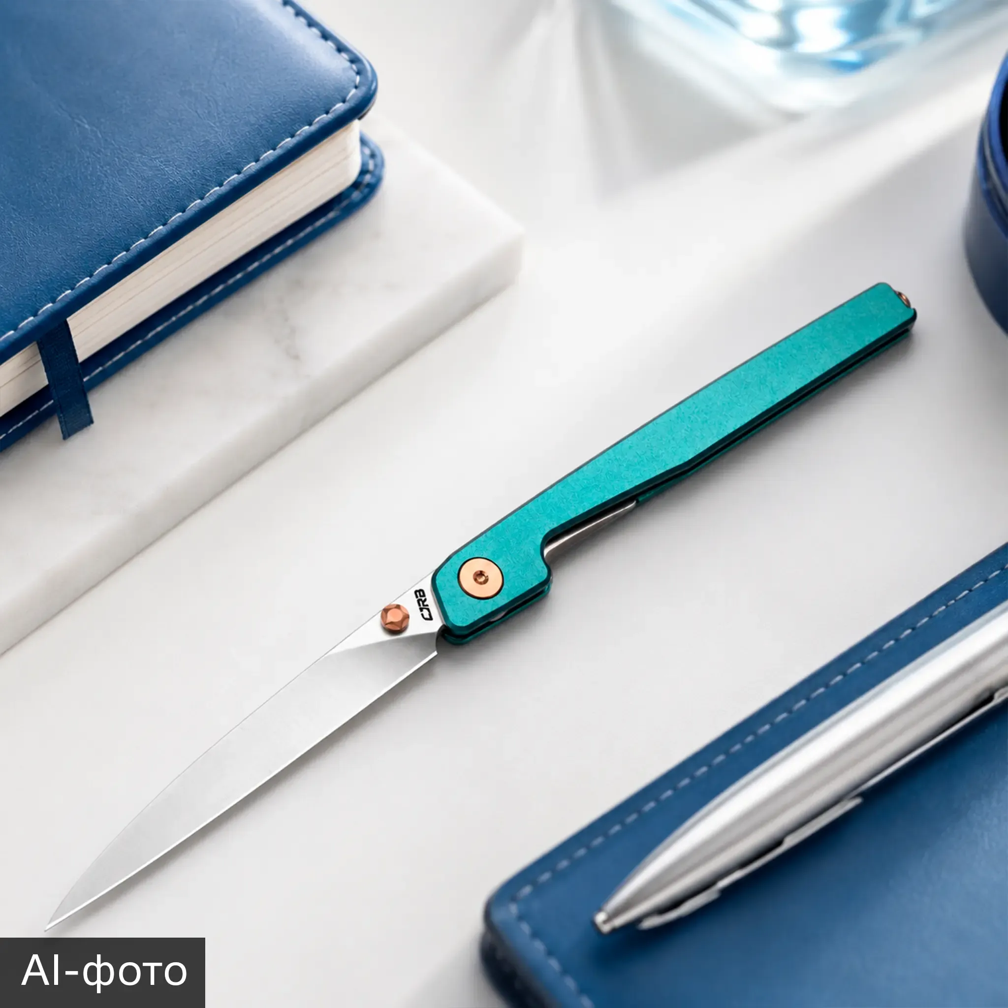 Купить нож CJRB Lanky AR-RPM9, Blue Aluminum, сатин, арт. Lanky